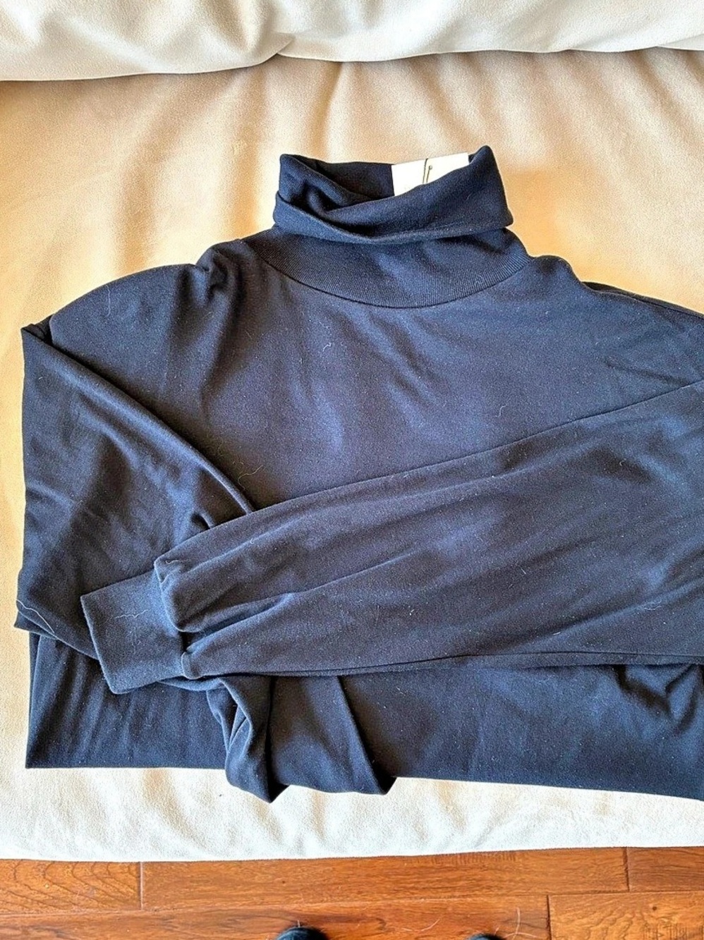 Navy Turtleneck Long Sleeve Top